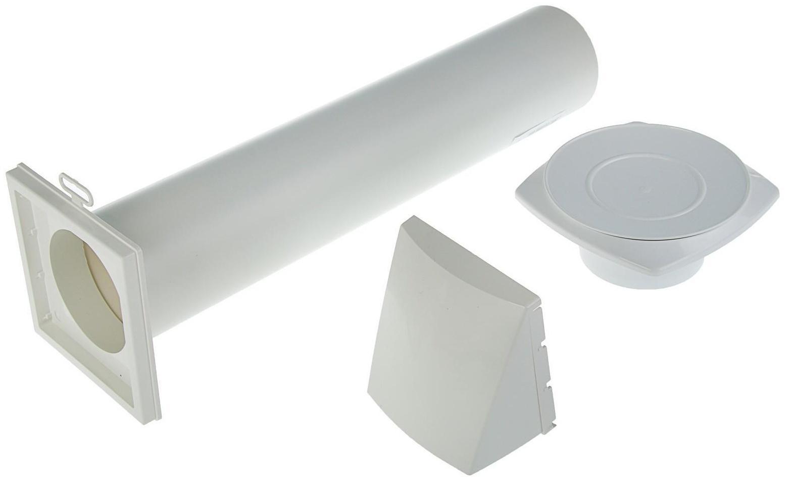 Клапан приточный ERA 10КП-02, d=100 мм, длина 500 мм, внешняя решетка из ABS-пластика