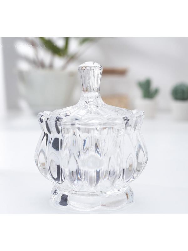 Сахарница стеклянная Доляна «Галерея», 150 мл, 8,5×11 см, с крышкой