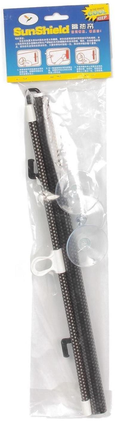 Автомобильная шторка на стекло, раздвижная 40×125 см, цвет черный