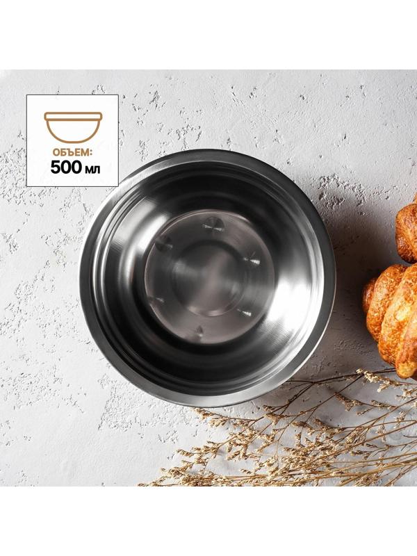 Миска из нержавеющей стали «Мэйли», 500 мл, 17×5 см