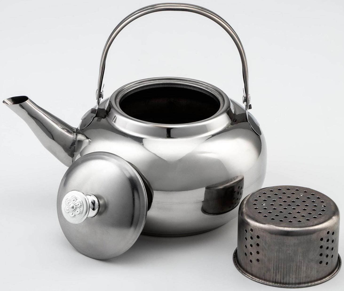 Чайник из нержавеющей стали «Гретель», 1,1 л, металлическое сито