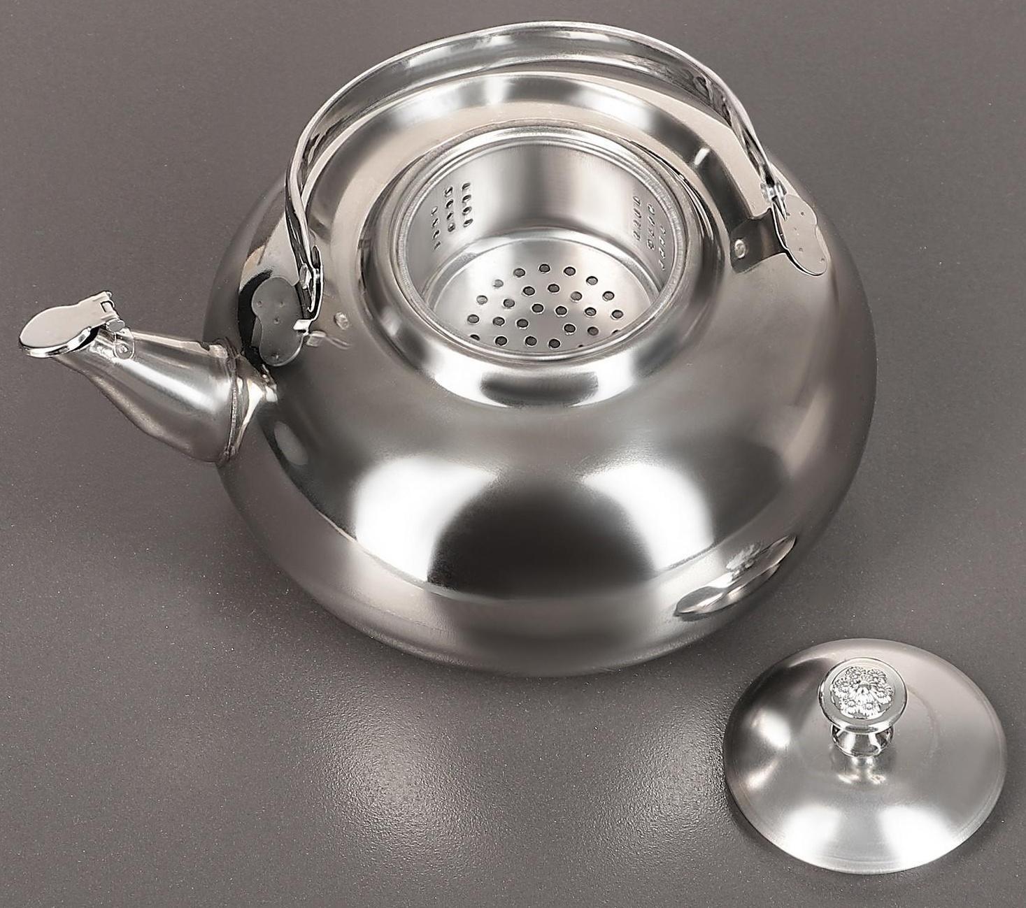 Чайник из нержавеющей стали «Гретель», 1,6 л, металлическое сито