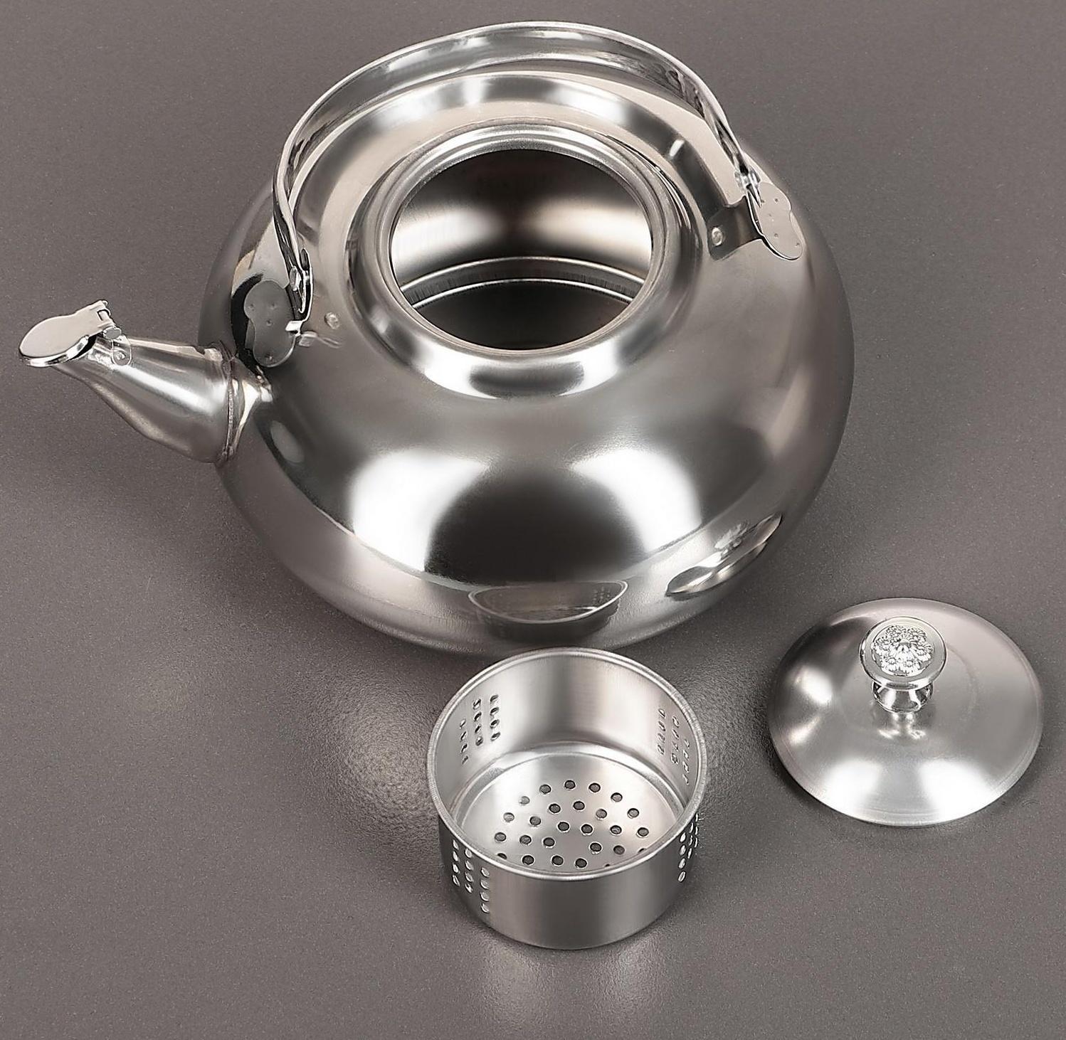 Чайник из нержавеющей стали «Гретель», 1,6 л, металлическое сито
