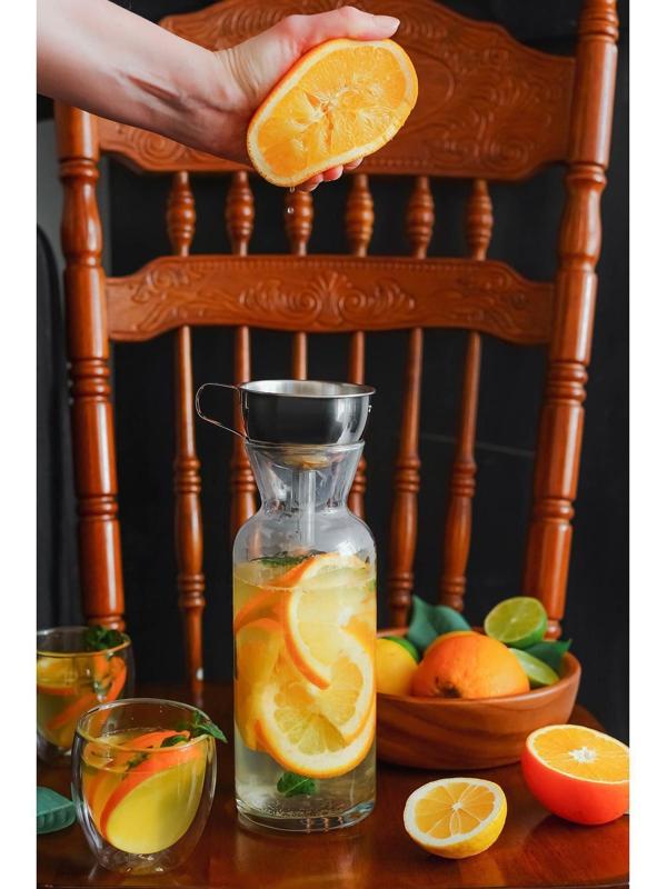 Воронка с ручкой из нержавеющей стали, d=9 см