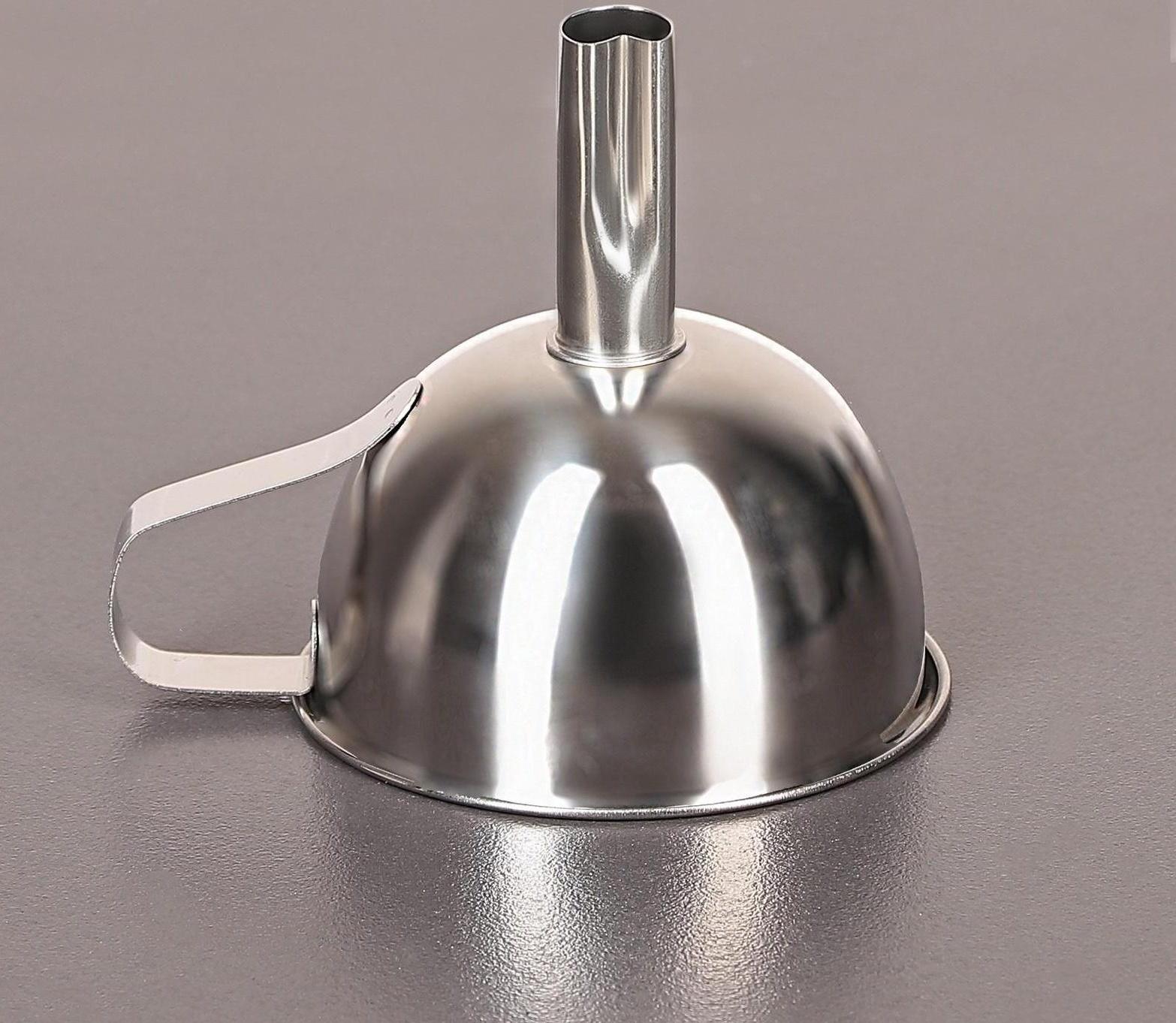 Воронка с ручкой из нержавеющей стали, d=11 см