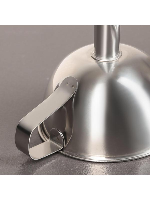 Воронка с ручкой из нержавеющей стали, d=11 см