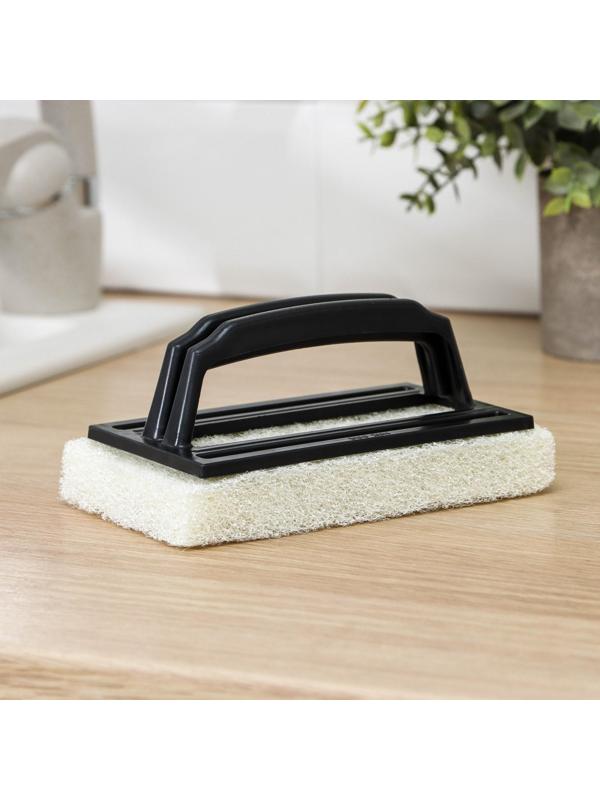 Щётка абразивная с ручкой Доляна, 15×9 см, цвет МИКС