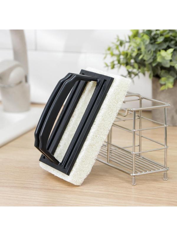 Щётка абразивная с ручкой Доляна, 15×9 см, цвет МИКС