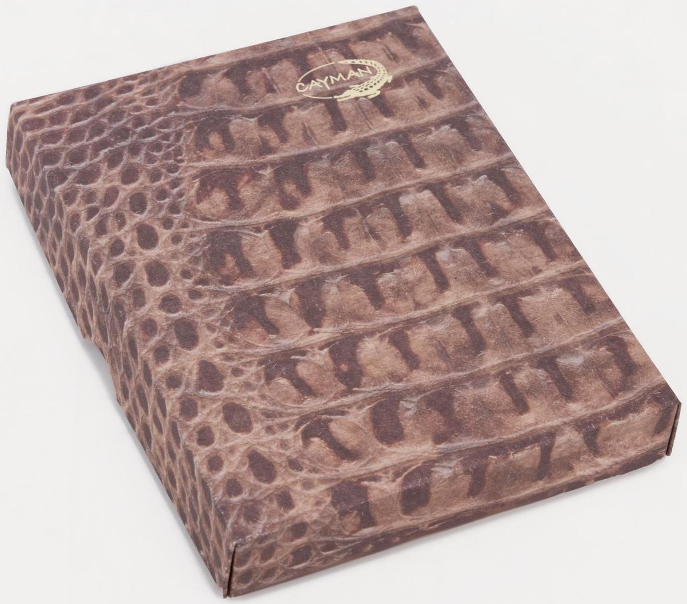 Портмоне без застёжки, отдел для купюр, для карт, цвет коричневый