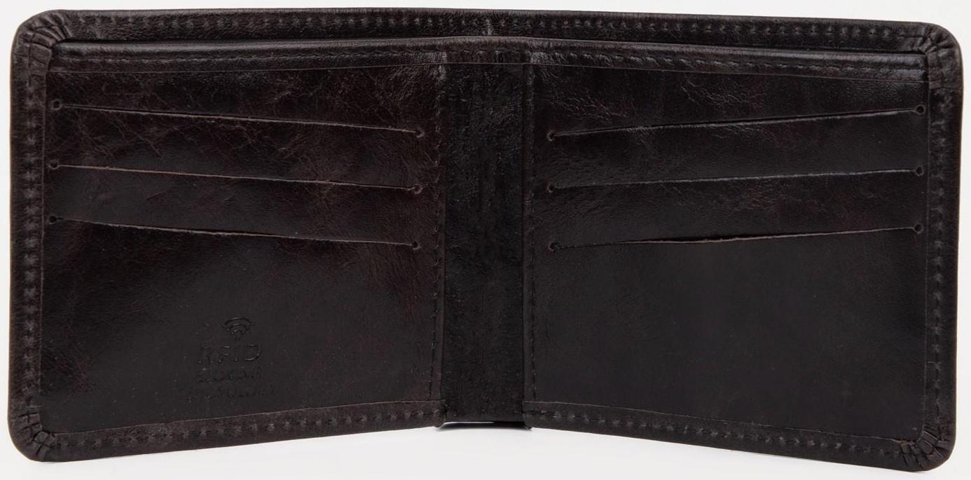 Портмоне без застёжки, отдел для купюр, для карт, цвет коричневый