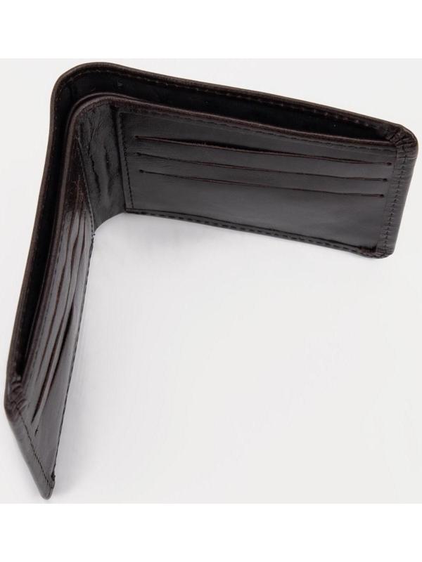 Портмоне без застёжки, отдел для купюр, для карт, цвет коричневый