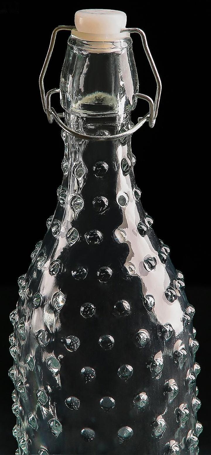 Бутыль стеклянная для масла с бугельным замком «Ризотто», 1 л, 30 см, 8×8×30 см