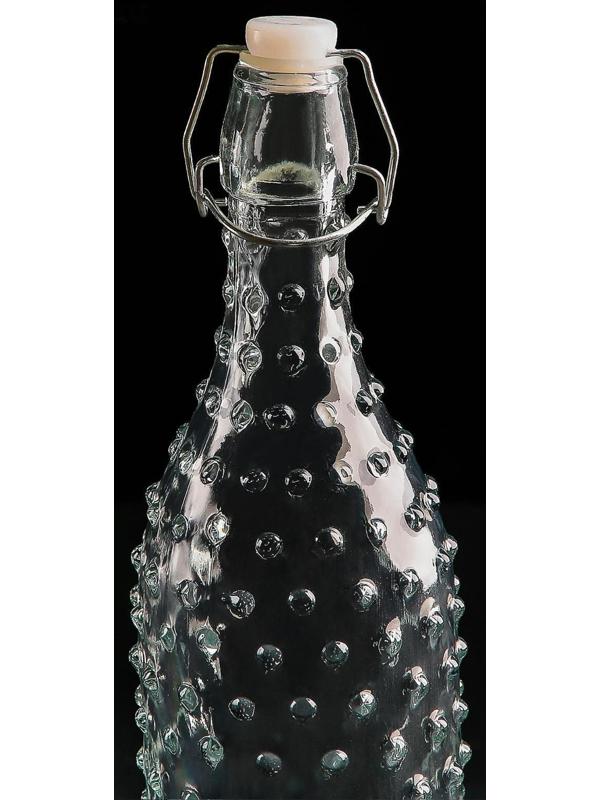 Бутыль стеклянная для масла с бугельным замком «Ризотто», 1 л, 30 см, 8×8×30 см