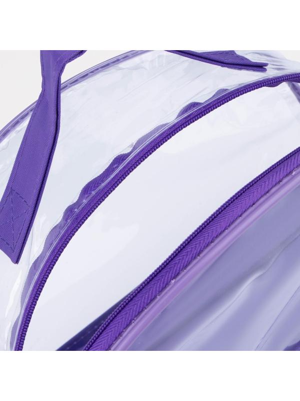 Косметичка на молнии, с ручкой, цвет фиолетовый