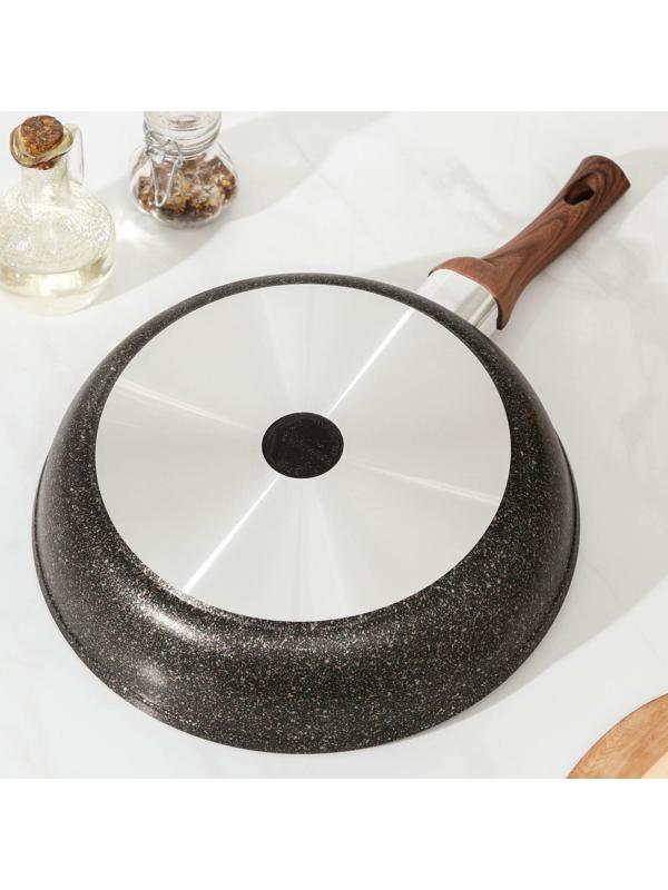 Сковорода Granit Ultra original, d=28 см, пластиковая ручка, антипригарное покрытие, цвет чёрный