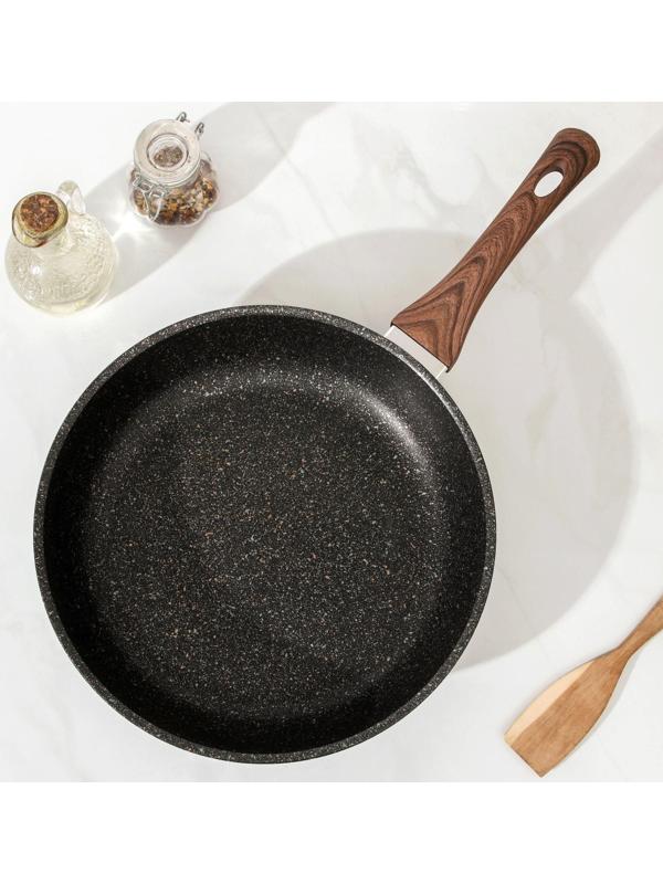 Сковорода Granit Ultra original, d=28 см, пластиковая ручка, антипригарное покрытие, цвет чёрный