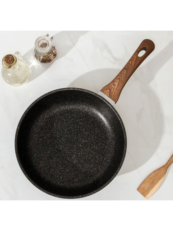 Сковорода Granit Ultra original, d=26 см, пластиковая ручка, антипригарное покрытие, цвет чёрный