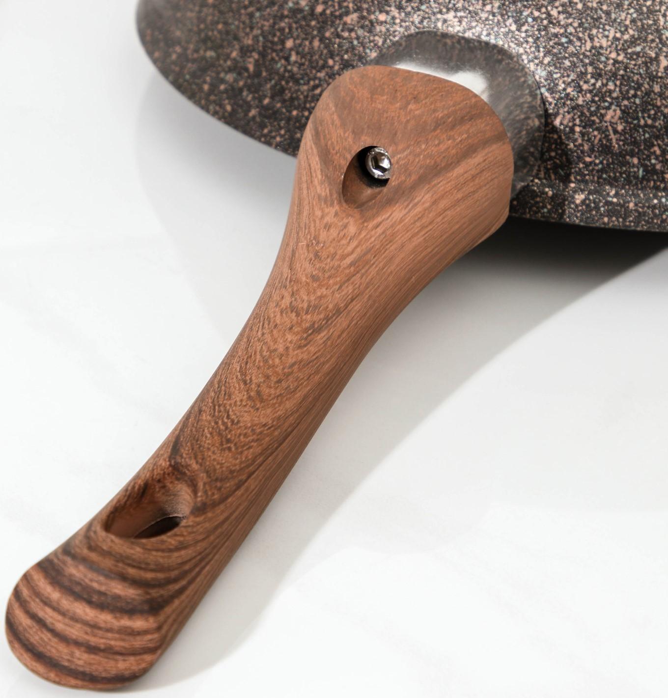 Сковорода Granit Ultra original, d=24 см, пластиковая ручка, антипригарное покрытие, цвет коричневый