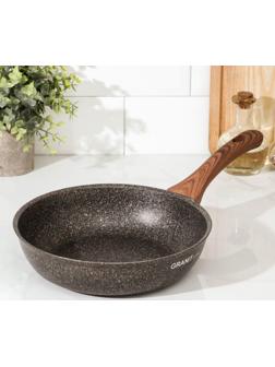 Сковорода Granit Ultra original, d=24 см, пластиковая ручка, антипригарное покрытие, цвет коричневый