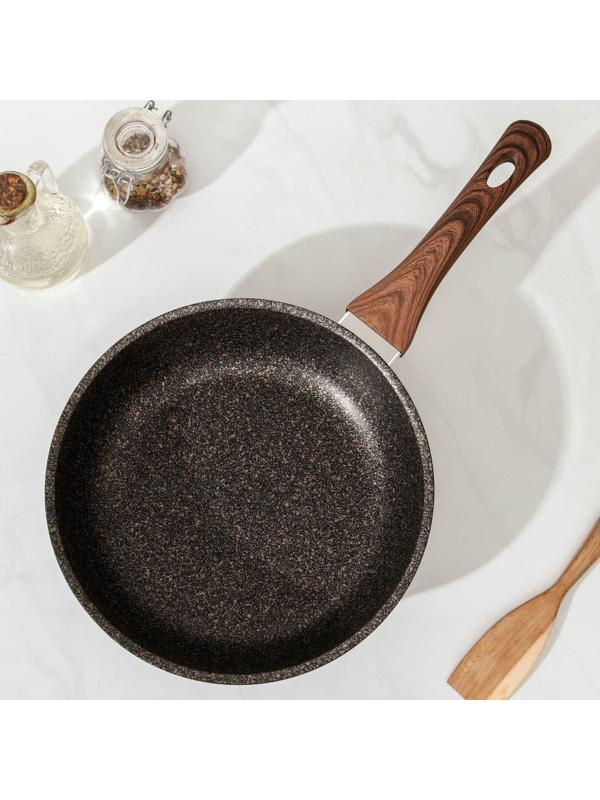 Сковорода Granit Ultra original, d=24 см, пластиковая ручка, антипригарное покрытие, цвет коричневый