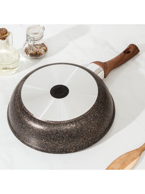 Сковорода Granit Ultra original, d=24 см, пластиковая ручка, антипригарное покрытие, цвет коричневый