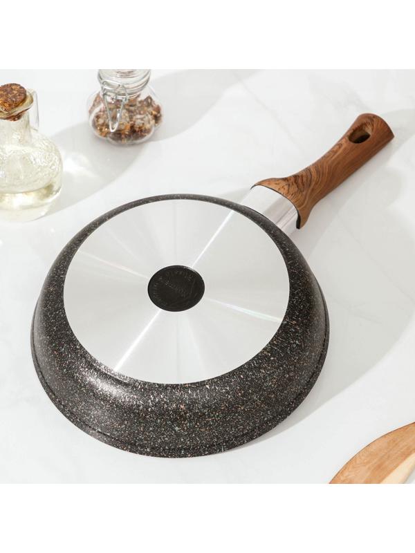 Сковорода Granit Ultra original, d=22 см, пластиковая ручка, антипригарное покрытие, цвет тёмно-коричневый