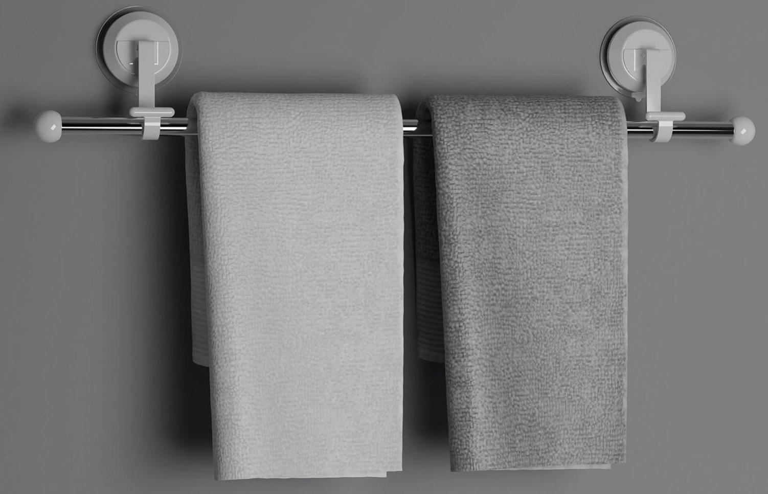 Держатель для полотенец на вакуумных присосках, 51 см