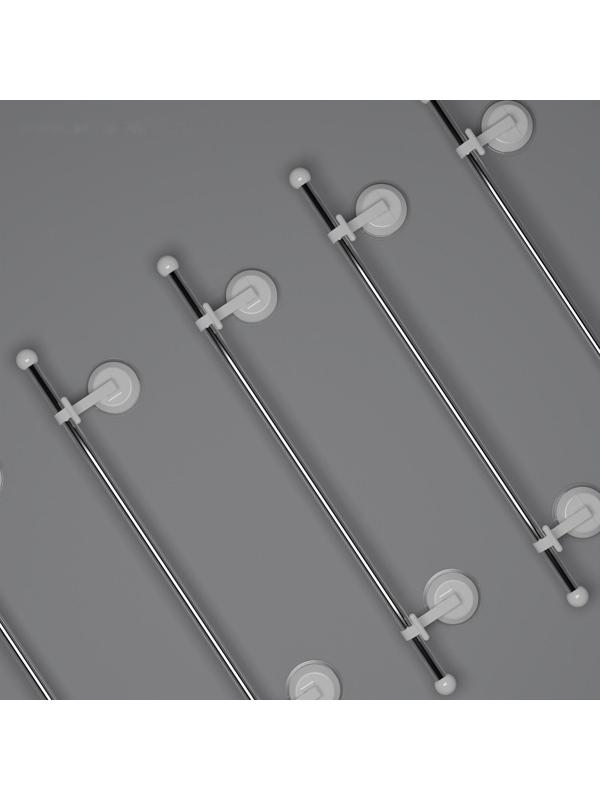 Держатель для полотенец на вакуумных присосках, 51 см