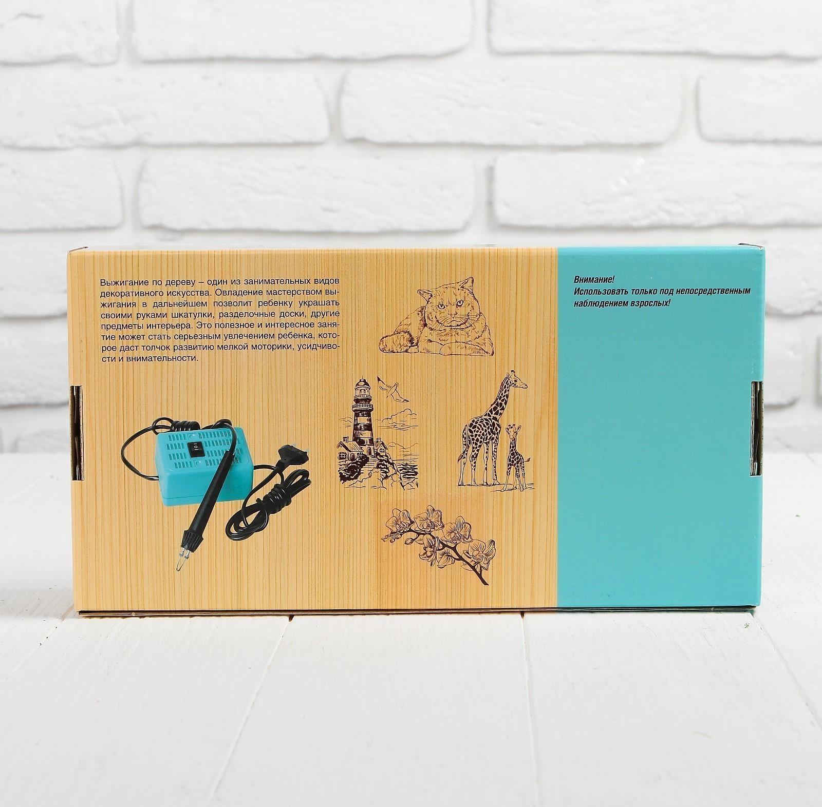 Электроприбор для выжигания по дереву «Узор-10к» (аппарат, 8 досок)