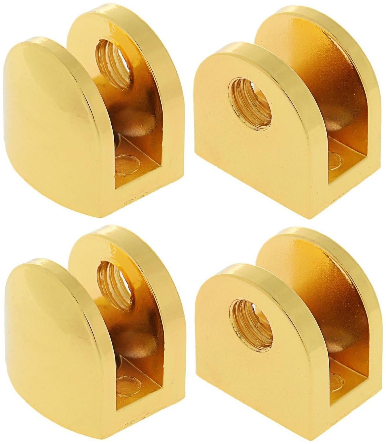 Полкодержатель P108GP, 21х21х18 мм, 4 шт в наборе, цвет золото