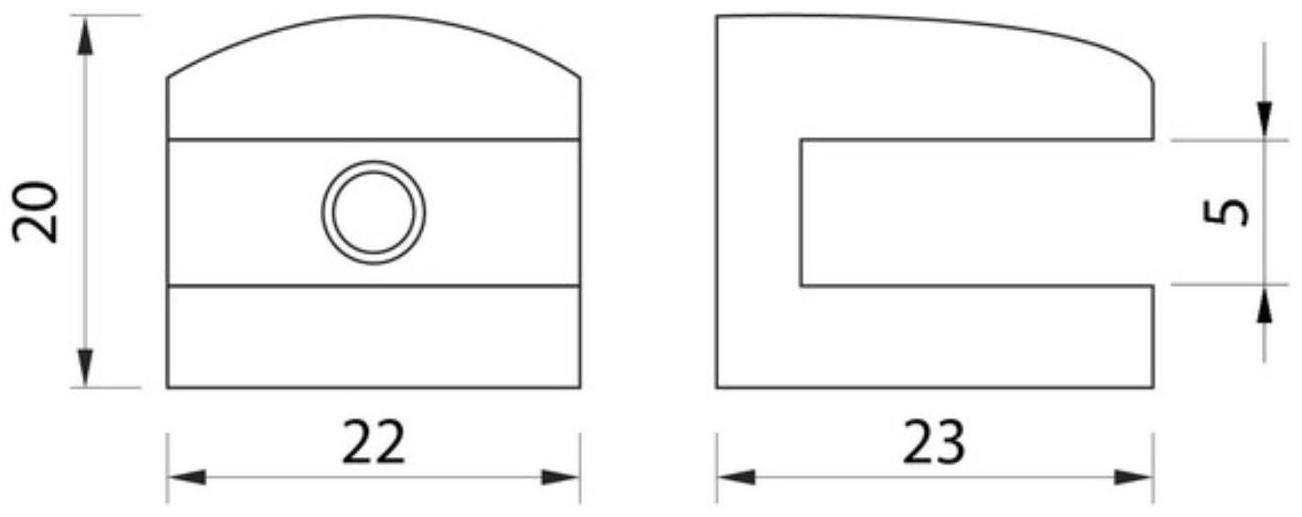 Полкодержатель P110SN, 22х23х20 мм, 4 шт в наборе, цвет никель