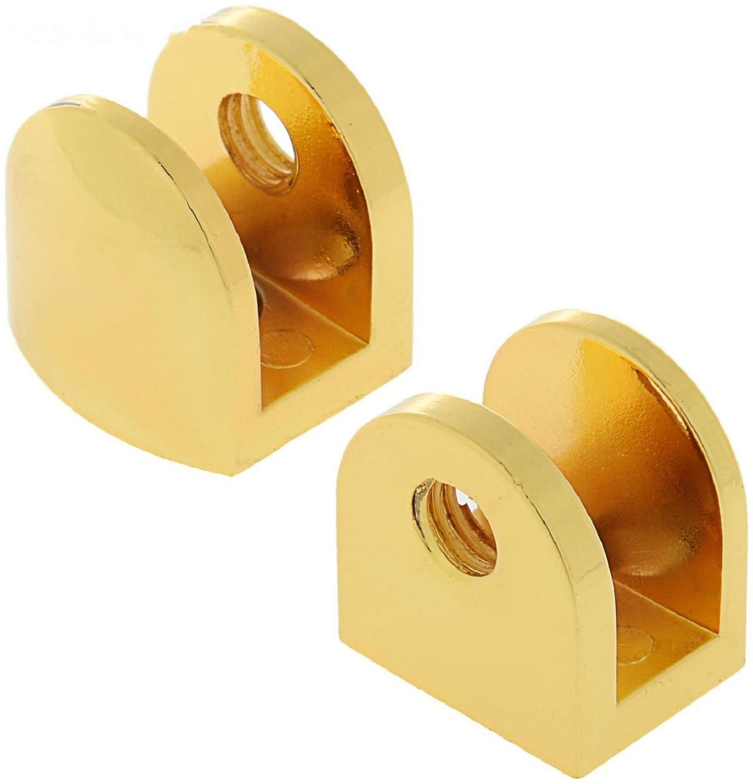 Полкодержатель P110GP, 22х23х20 мм, 4 шт в наборе, цвет золото