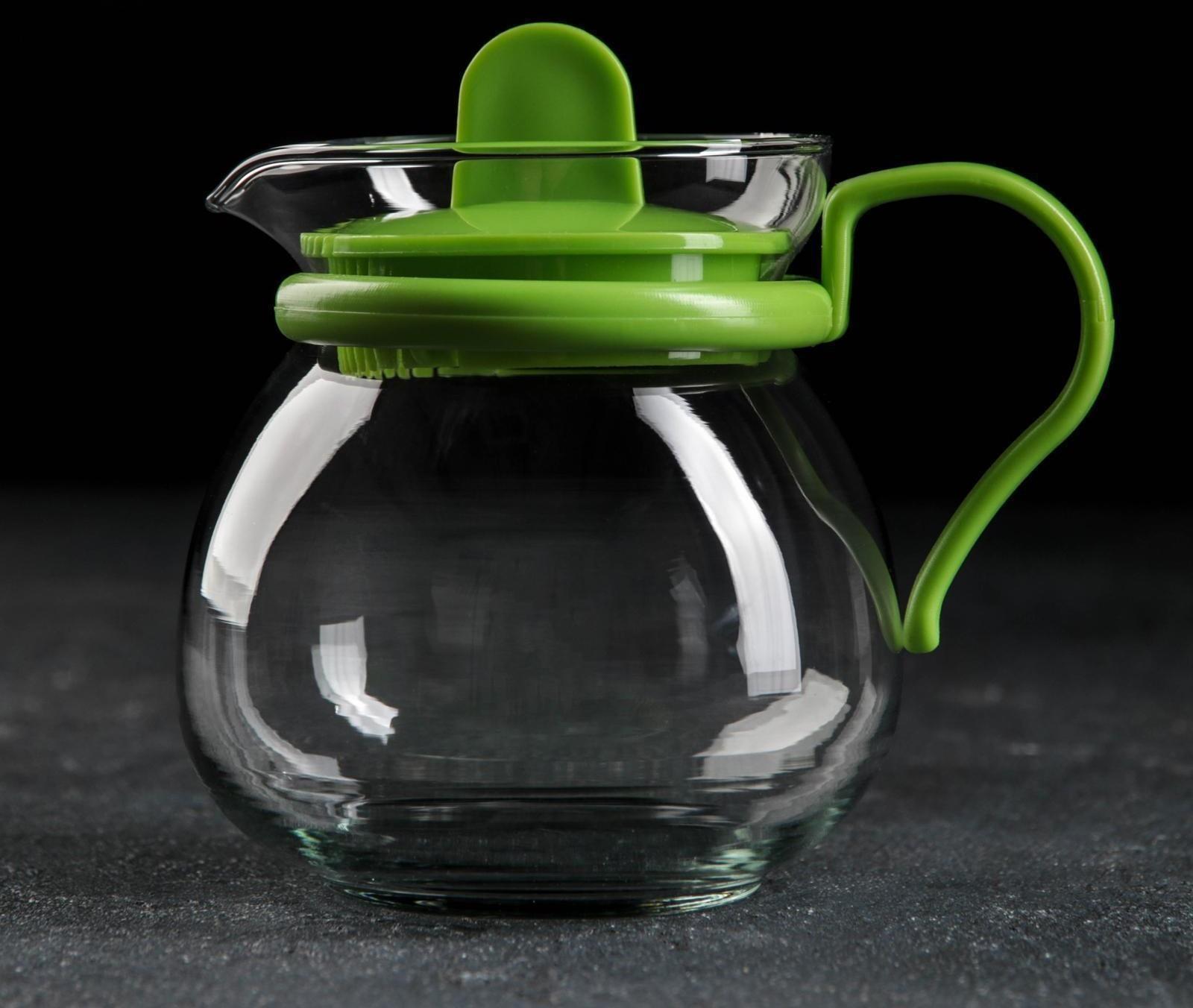 Чайник стеклянный заварочный «Теплота», 450 мл, цвет МИКС