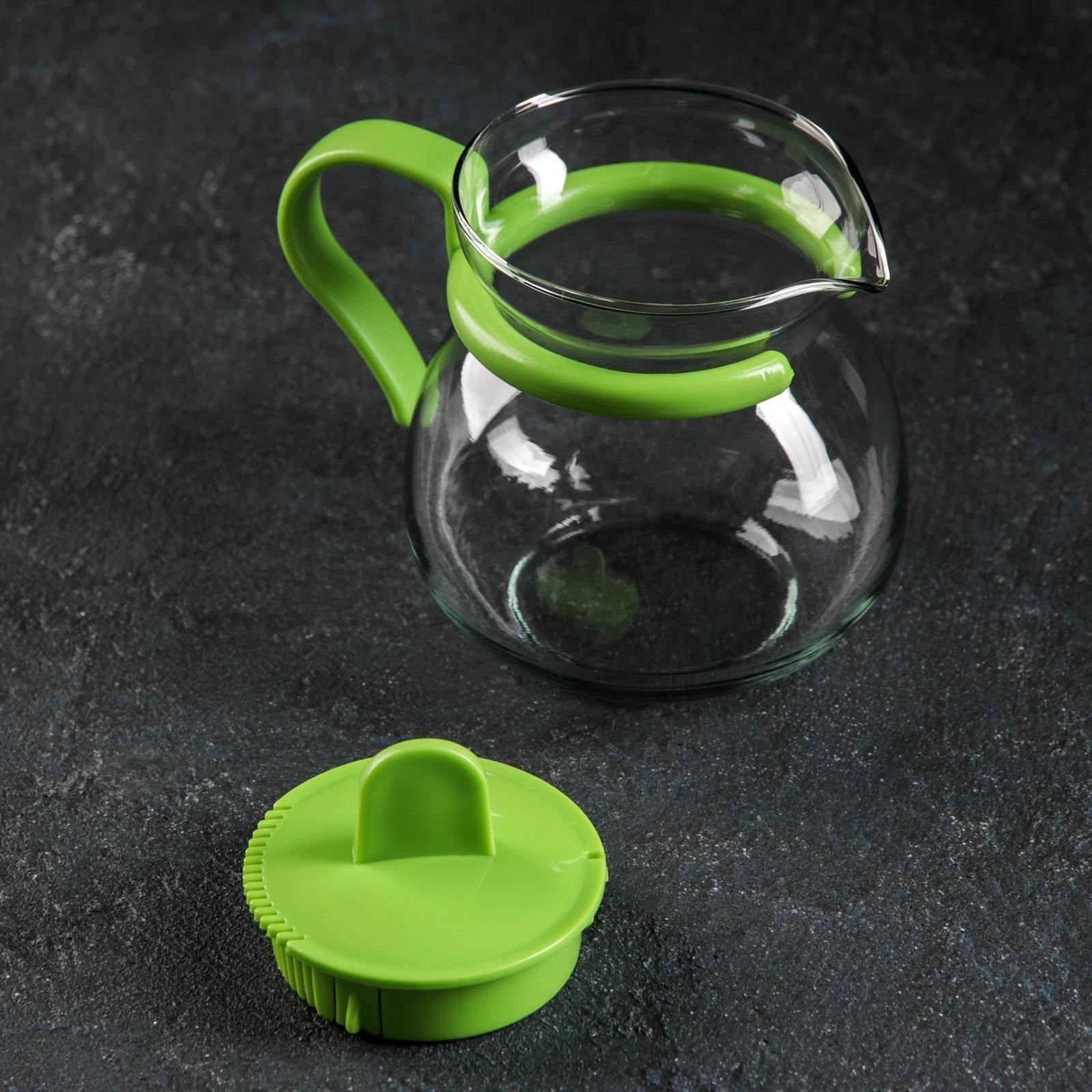 Чайник стеклянный заварочный «Теплота», 450 мл, цвет МИКС