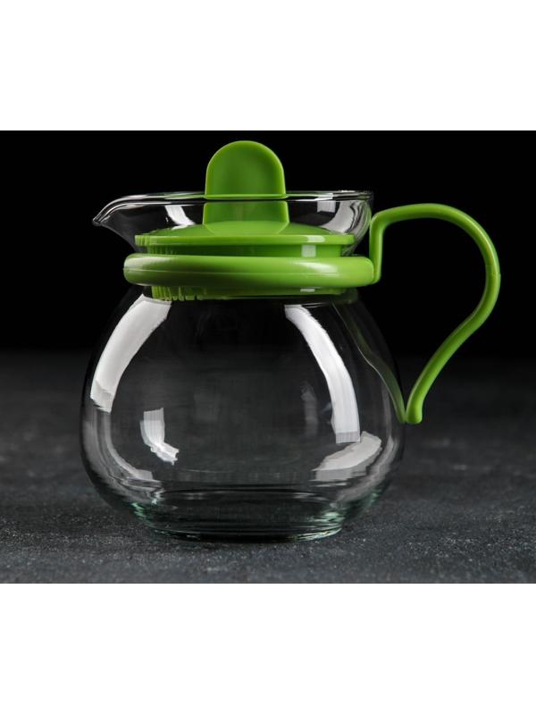 Чайник стеклянный заварочный «Теплота», 450 мл, цвет МИКС