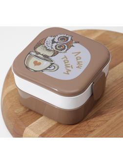 Контейнер для обеда IDEA «Совы», 2 отделения, 400 мл