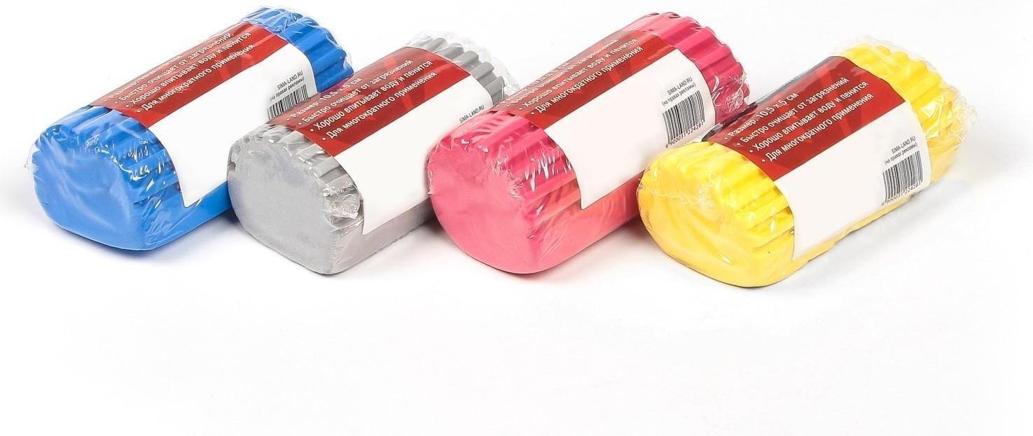 Губка для мытья авто TORSO, влаговпитывающая 10.5×5 см, микс