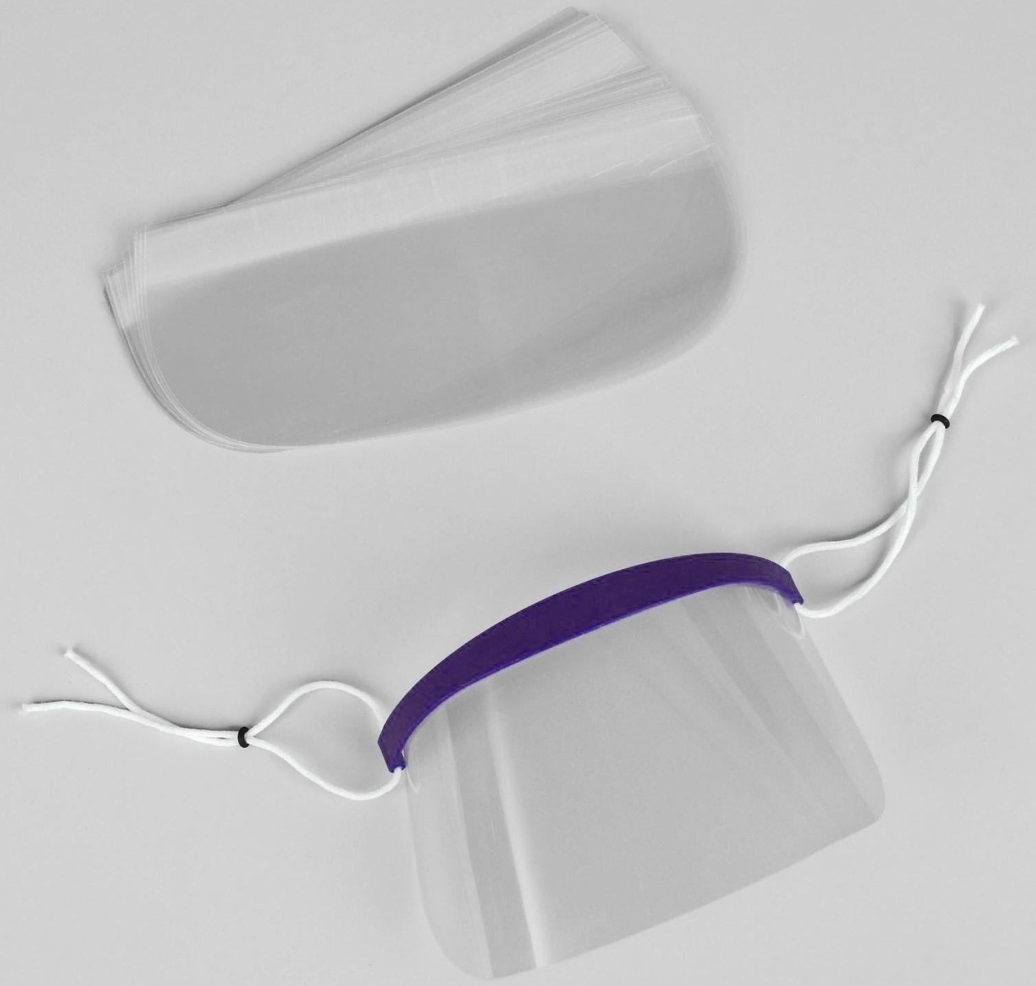 Маска для защиты лица, 50 сменных экранов, 9 × 18,5 см, цвет МИКС