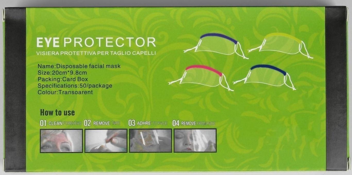 Маска для защиты лица, 50 сменных экранов, 9 × 18,5 см, цвет МИКС