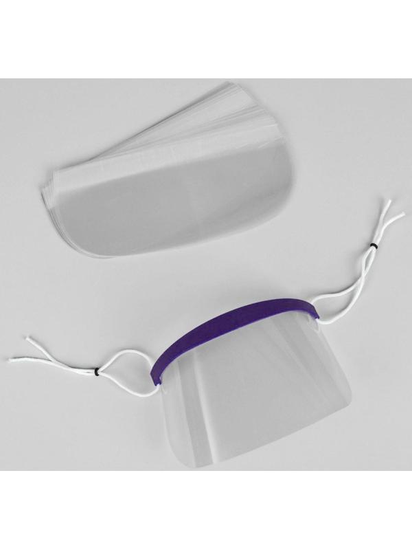 Маска для защиты лица, 50 сменных экранов, 9 × 18,5 см, цвет МИКС