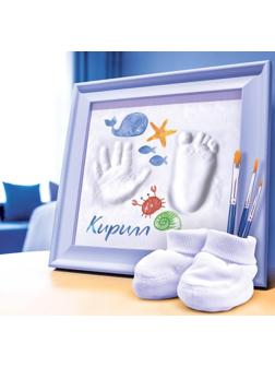 Слепок ручки, ножки малыша с росписью 