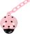 Держатель для пустышки «Божья коровка», на цепочке, цвет розовый
