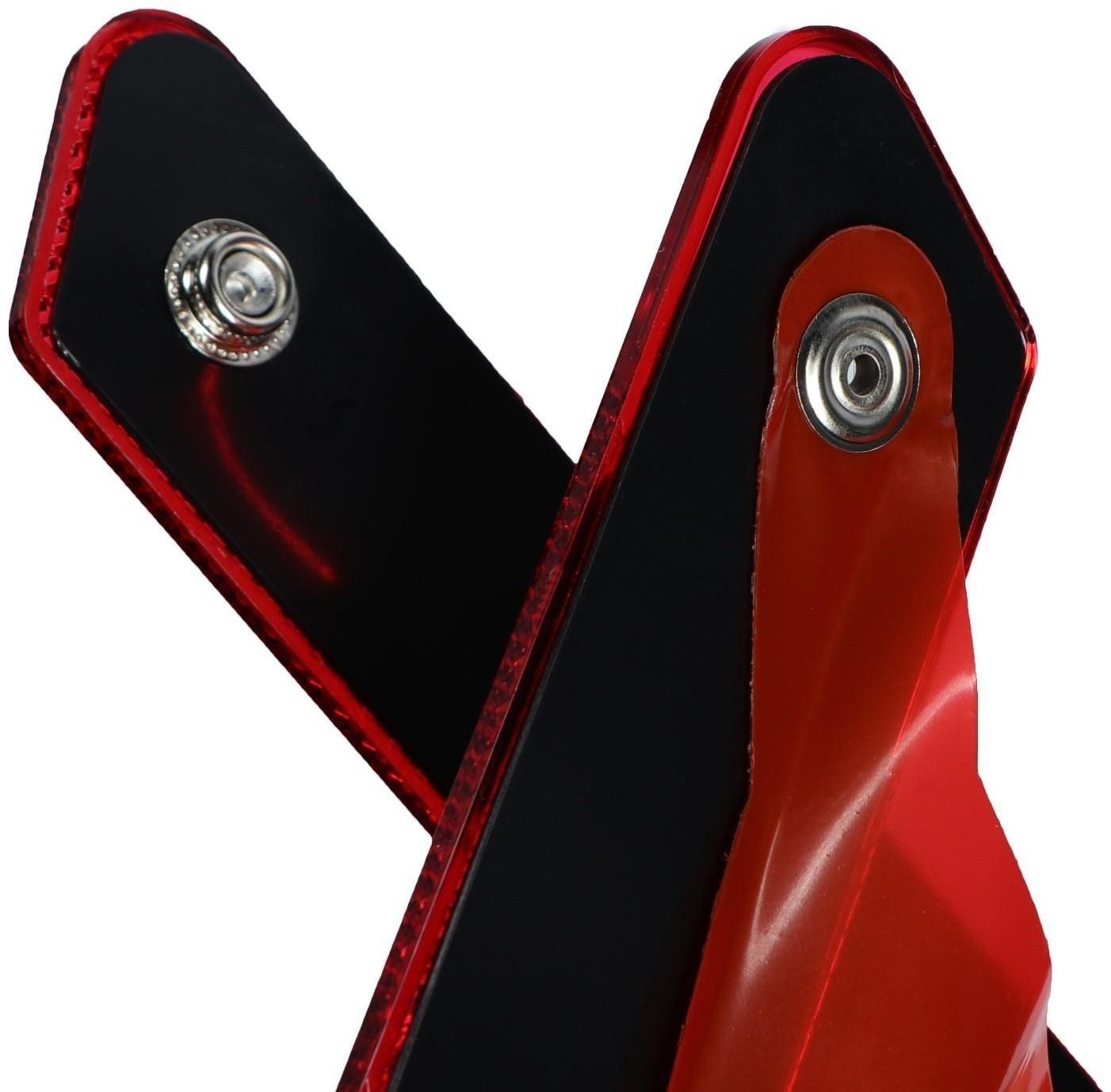 Знак аварийной остановки TORSO, оракал из флуоресцентной пленки, в пластмассовом футляре