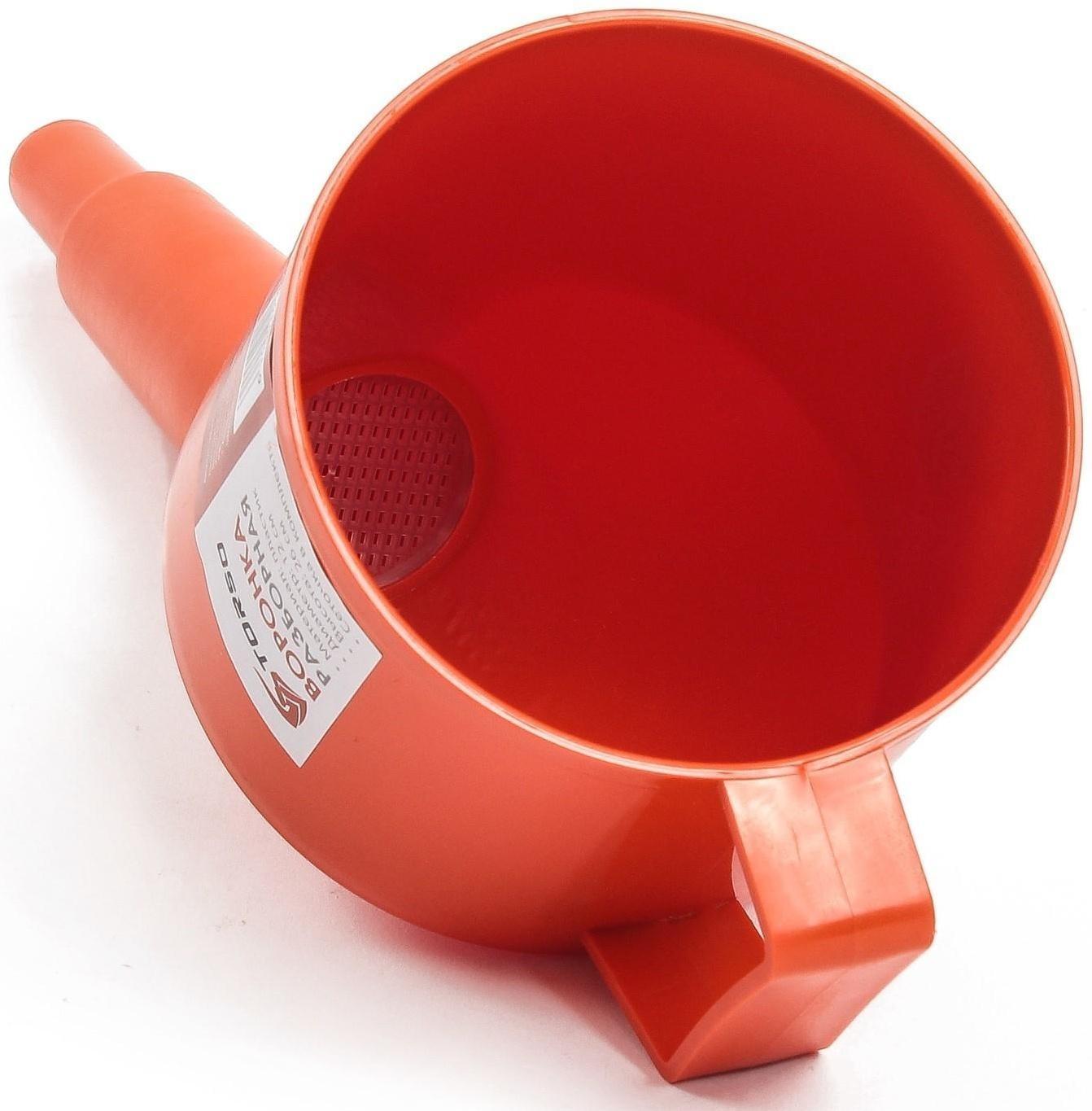 Воронка TORSO для ГСМ с сеткой, разборная, диаметр 120 мм, высота 260 мм, МИКС