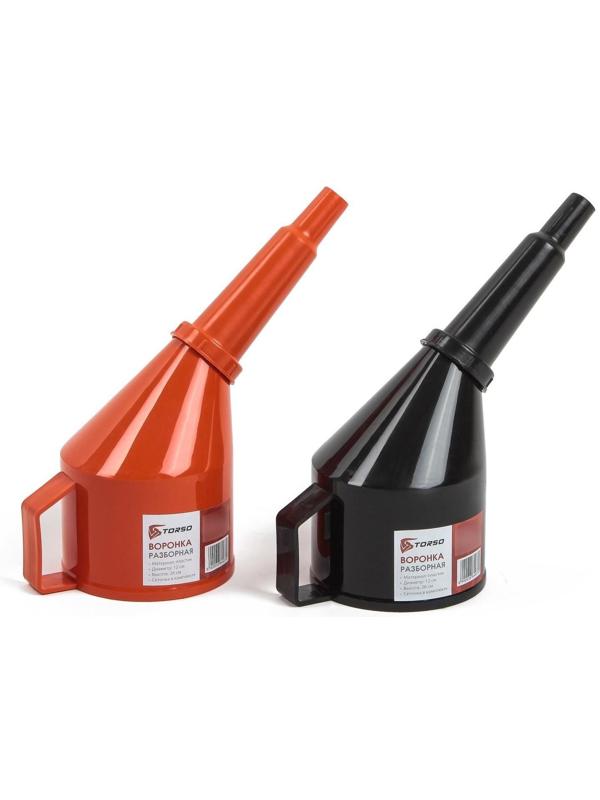 Воронка TORSO для ГСМ с сеткой, разборная, диаметр 120 мм, высота 260 мм, МИКС