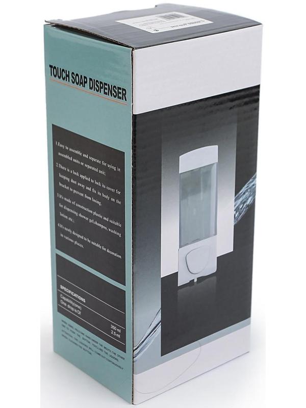 Диспенсер для антисептика/жидкого мыла механический, 350 мл, пластик, цвет коричневый