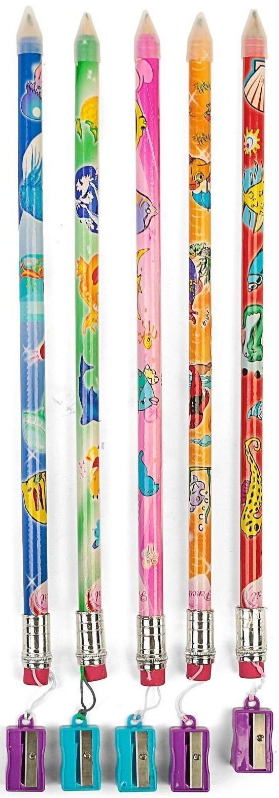 Карандаш чернографитный с ластиком 