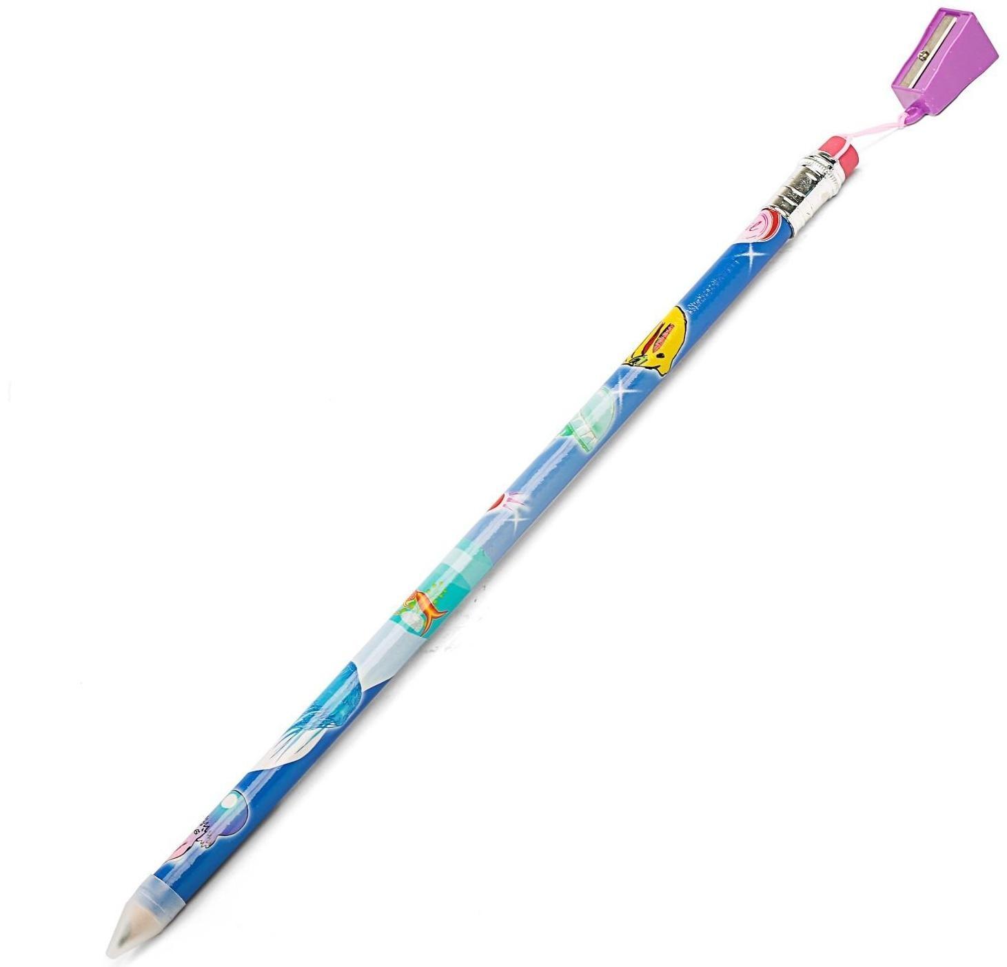 Карандаш чернографитный с ластиком 