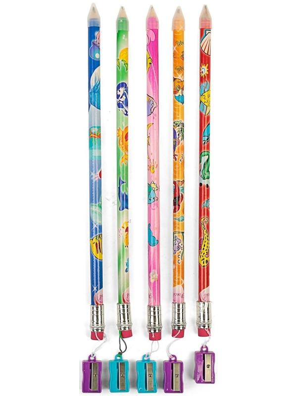 Карандаш чернографитный с ластиком 