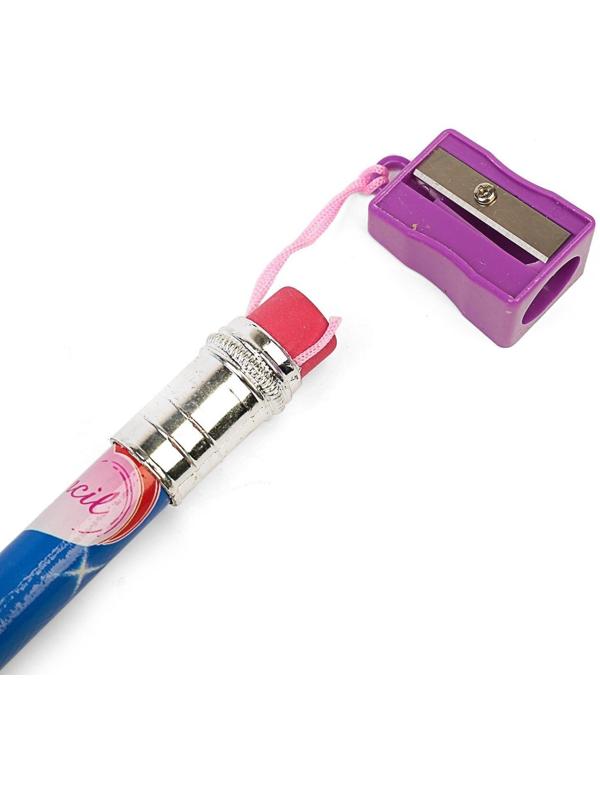 Карандаш чернографитный с ластиком 